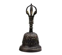 Servizio portatile Chiama Campanella per il tè Cam Luxury Table Decoration Dinner Bell, Corporate Rewards Vintage Engraving Pattern Handheld Bell(Bronze,L)