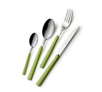 Servizio Posate Colorate 16 pezzi FAST 4 Coltello 4 Forchetta 4 Cucchiaio 4 Cucchiaino caffè (4 posti tavola ) colore Verde verde