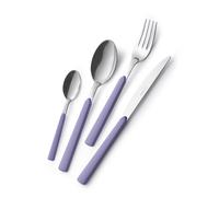 Servizio Posate Colorate 16 pezzi FAST 4 Coltello 4 Forchetta 4 Cucchiaio 4 Cucchiaino caffè (4 posti tavola ) colore Lilla lilla