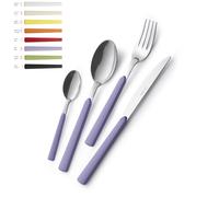 Servizio Posate Colorate 4 pezzi FAST 1 Coltello 1 Forchetta 1 Cucchiaio 1 Cucchiaino caffè in acciaio 18.C multicolor