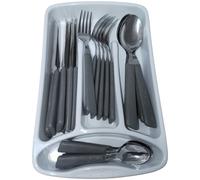 Servizio Posate completo 24Pezzi per tavola di 6 persone manico grigio pietra