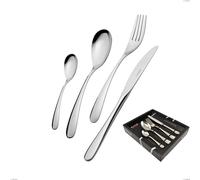 Servizio Posate HOTEL 24 pezzi acciaio inox 1810 lucidato spessore 2.5 mm in astuccio regalo EME cromo