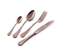 Servizio Set di Posate 24 Pezzi in Acciaio 18/10 PVD Eme Domus Chocolate