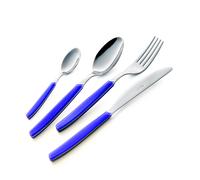Servizio Set di Posate 24 pezzi in Acciaio Inox Eme Cromo Blu 99