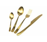 Servizio Set di Posate 24 Pezzi in Acciaio Oro Opaco VdE Tivoli 1996 Round