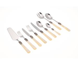 Servizio Set di Posate 75 Pezzi in Acciaio Inox Rivadossi Sandro Elena Avorio