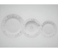 Servizio tavola 18 pezzi Olimpia Etoile Silver Tognana Porcellane