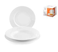 Servizio Tavola 18 Pezzi Opale Toledo Bianco 400869 Bormioli Rocco
