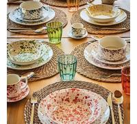 Tognana Apulia, Servizio piatti 18 pezzi per 6 persone, porcellana, multicolor