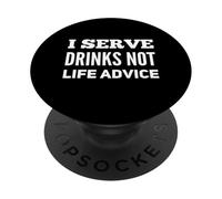 Servo bevande, non consigli sulla vita, divertente barista PopSockets PopGrip Adesivo