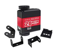 Servo bus seriale LX-224 con staffa, 3 connettori 20 kg grande coppia doppio cuscinetto a sfera servomotore completamente in metallo dotato di sistema di debug per robot fai da te, servo bus a 240