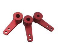 Servo clacson in alluminio rosso robusto, confezione da 3 per assi motore da 3 mm, 4 mm, 5 mm e bielle di collegamento a pedivella, set di bracci servo rossi