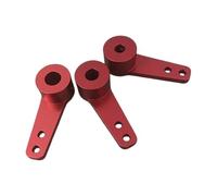 Servo clacson in alluminio rosso robusto, confezione da 3 per assi motore da 3 mm, 4 mm, 5 mm e bielle di collegamento a pedivella, set di bracci servo rossi