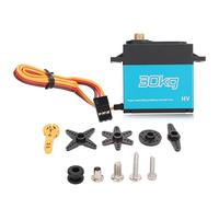 Servo ingranaggio in metallo RC 2 pezzi Servo digitale impermeabile a coppia elevata da 30 kg con braccio in metallo 25T per 1/10 RC Car Truck Boat Lega di alluminio blu 40x20x40mm