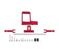 Servo Mount e Collegamento dello sterzo idraulico per 1 10 scala RC Crawler Compatibile con VS4 10 F10 Asse portale Aggiornamento adatta a Phoenix Vehicles Design in alluminio(Red)