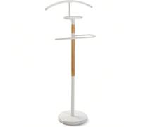 Servo Muto Moderno e Multifunzionale, Appendiabiti Indossatore per Camera da Letto e Spogliatoio, Misure (A x L x l) 112 x 28.8 x 46.5 cm, Metallo e Legno, Colore Bianco CARATTERISTICHE - Il servo mod