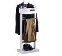 Servo Muto Moderno Servomuto, Solido Legno Suit Hanger Rack Anteriore Pantaloni Rack con Cassetto di Immagazzinamento per Crease-Free Suit Coat Stand Stoccaggio 106.6x43x 34.2cm