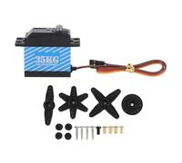 Servo per verricello RC per crawler RC 1/10, servo per verricello wireless resistente all’acqua con 4 bracci, compatibile con parti di aggiornamento per auto RC, robot e barche, fu (Blu)