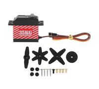 Servo per verricello RC per crawler RC 1/10, servo per verricello wireless resistente all’acqua con 4 bracci, compatibile con parti di aggiornamento per auto RC, robot e barche, fu (Rossa)