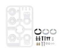 Servo Saver Kit for XV02 / XV01 Variants | Lightweight Plastic Steering Arm Mount | Enhanced Stability & Control for RC Cars | 19PCS Accessories Included (White)