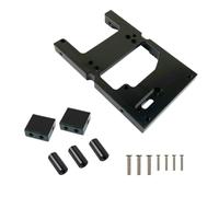 Servo sterzo in metallo staffa di montaggio compatibile con B14 B24 C14 C24 Q65 mn D99S MN45 RC Auto Parti Caricamento Faste Magazzino Servo Porta(black)