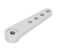Servobraccio in alluminio Servocomando 25T Braccio del servo sterzo allungato su un lato per /8/10 Veicoli RC Rosso ad alta resistenza (Argento)