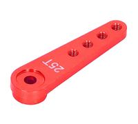 Servocomando universale allungato 25T monolaterale in alluminio, materiale in lega di alluminio ad alte prestazioni e lunga durata, atto per auto RC in scala 1/8 e 1/10. (Rosso)