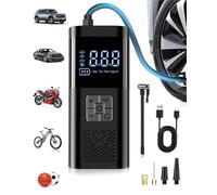 SERVOMASTER Compressore Aria Portatile, Mini Compressore con Manometro, 150PSI Gonfiatore Elettrico Portatile con Luce LED, Accessori Auto per Gli Uomini, Adatto per Auto Moto Bici Palla