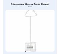 Servomuto con Cesto e Ruote Design Salvaspazio Carrello Portabiti per