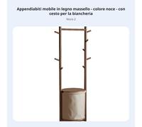 Servomuto con Cesto Portabiancheria Design Salvaspazio Stender con Cesto e