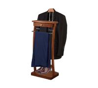 Servomuto in Legno da Camera con Cassetto, Omino Appendiabiti da Camera | Indossatore Appendiabiti da Camera con Appendi Pantalone, Indossatore Appendiabiti con Base per Camera da Letto, Dell'ufficio