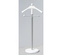 Servomuto indossatore da terra in metallo e legno bianco H.107 cm Made in Italy