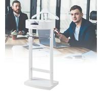 Servomuto Multifunzionale, Servomuto Da Terra, Appendiabiti in Legno Massello, Appendiabiti Con Portapantaloni E Scomparto Portaoggetti, 43,1 x 34,2 x 106,6 cm, Bianco