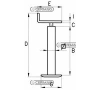 Servotimone Telescopico a Piede Fisso d. 60 400x570 - Cermag 60406