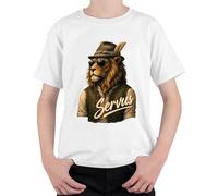Servus Leone Baviera, maglietta per bambini con occhiali da sole, bianco, 128