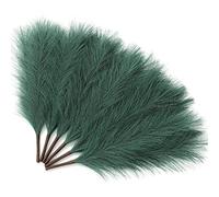 Serwalin 6 Pezzi Erba Della Pampas,45 cm,Piume Decorative,Fiori Secchi,Adatto per matrimoni, feste, salotti, decorazioni di vasi che,Decorazione Bohemien (Verde)
