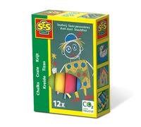 SES- Set di gessetti Colorati per Bambini, Multicolore, 12 unità (Confezione da 1), 00201