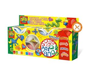 SES Creative 00498 Children's Claymania Super Clay and Cutters Set, Mixed