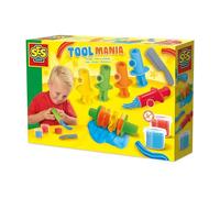 SES Creative 00504 - Set di Attrezzi per Impasto, per Bambini dai 2 Anni in su, con Impasto Lavabile e Senza glutine, Colore: Rosso e Blu, 2 pentole