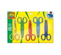SES Creative 00839 - Set di forbici a zigzag per bambini, 5 modelli