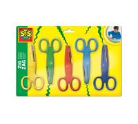 SES Creative 00839 - Set di forbici a zigzag per bambini, 5 modelli