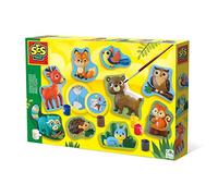SES Creative- Casting e Pittura-Animali della Foresta, Multicolore, Taglia Unica