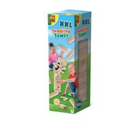 SES Creative 02313 - Tumbling tower XXL, big wooden blocks, fun skill game for c