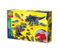 SES Creative 14291 - Costruzione Creativa per Bambini a Partire dai 5 Anni - Costruisci Un T-Rex e triceratopo - Promuove capacità di risoluzione dei Problemi e Divertimento