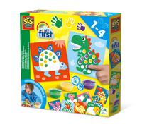 SES Creative 14442 - My first - Fingerprint paint dinos, 10 colouring pages with