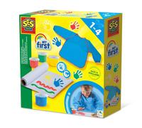 SES Creative Kit pittura con le dita My First 14449 con grembiule Giallo