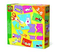 SES Creative 14647 I Learn to Use Scissors-Animal Puzzle, Diversi Colori