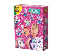 SES Creative 14724 Unicorn-Metallic Glitter Tatuaggi