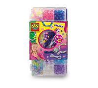 SES Creative Galaxy Jewelry 14773 - Set di Perline per Creare Braccialetti e collane a Tema Unicorno magici con Perline fosforescenti
