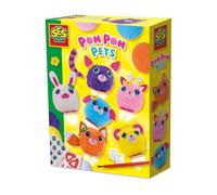 SES Creative 14789 Pom Pom Friends - Kit creativo per bambini dai 3 anni in su - Crea 6 adorabili pompon a forma di animali in colori vivaci